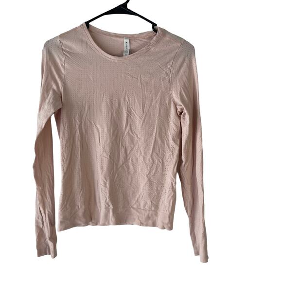 Athleta Women's Size XS Light Pink Activewear Running Baselayer Top - Picture 1 of 9